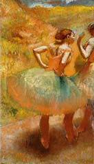 Motief Degas - Twee danseressen in groene rok